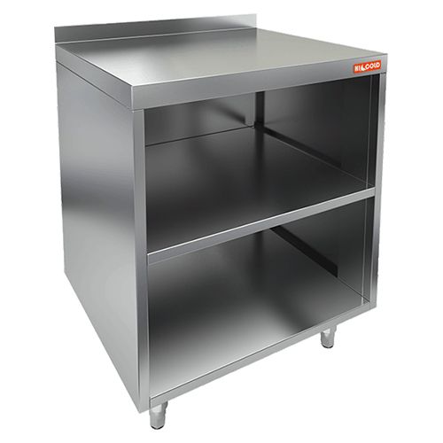 НБМСО-5/5БП модуль барный - стол открыт. с бортом, с полкой, 500х500х850мм, HICOLD RUS