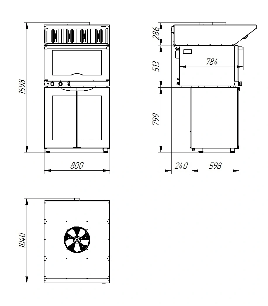 Зонт вытяжной Abat ЗВВ-4-6/4