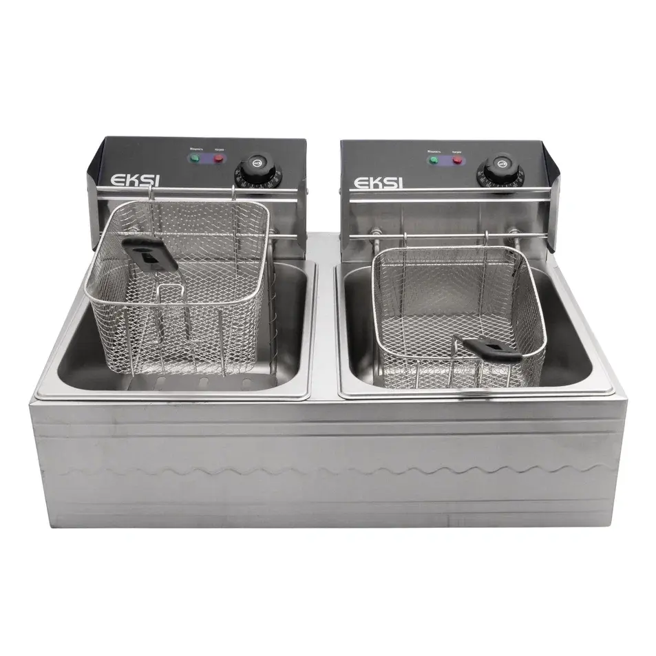 Фритюрница электр. т.м.EKSI, модель 6+6L Electric Fryer
