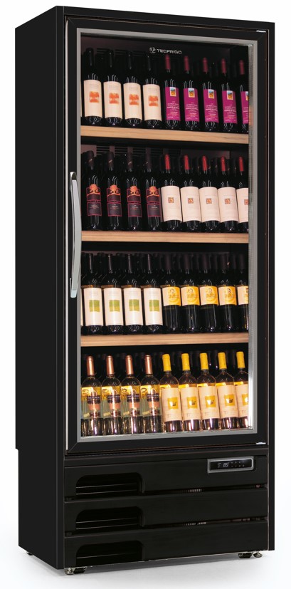 ШКАФ ВИННЫЙ ДЕРЕВ.  ENOPRESTIGE 400 4TV/1TV ЧЕРНЫЙ+ЗАМОК