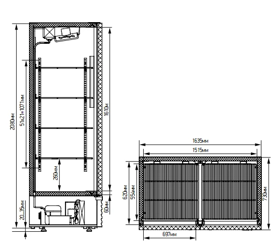 Морозильный шкаф Марихолодмаш Капри 1,5Н