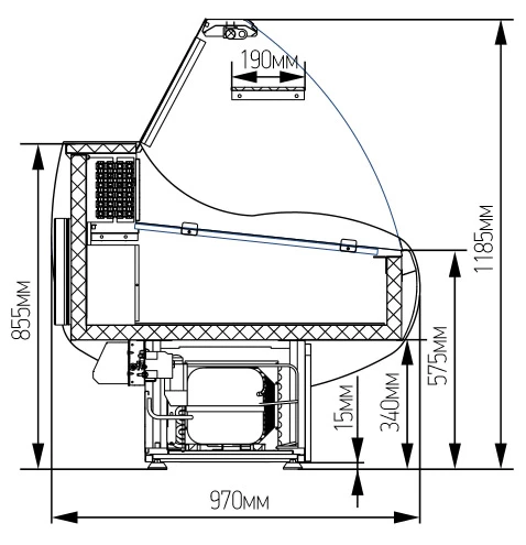 Холодильная витрина Марихолодмаш Таир ВХС-1,8