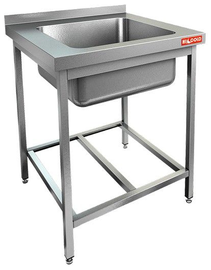 НСО1М-6/7БР ЭН стол-моечная ванна,1 секц. (500х400х250), (нерж.угол.), HICOLD RUS