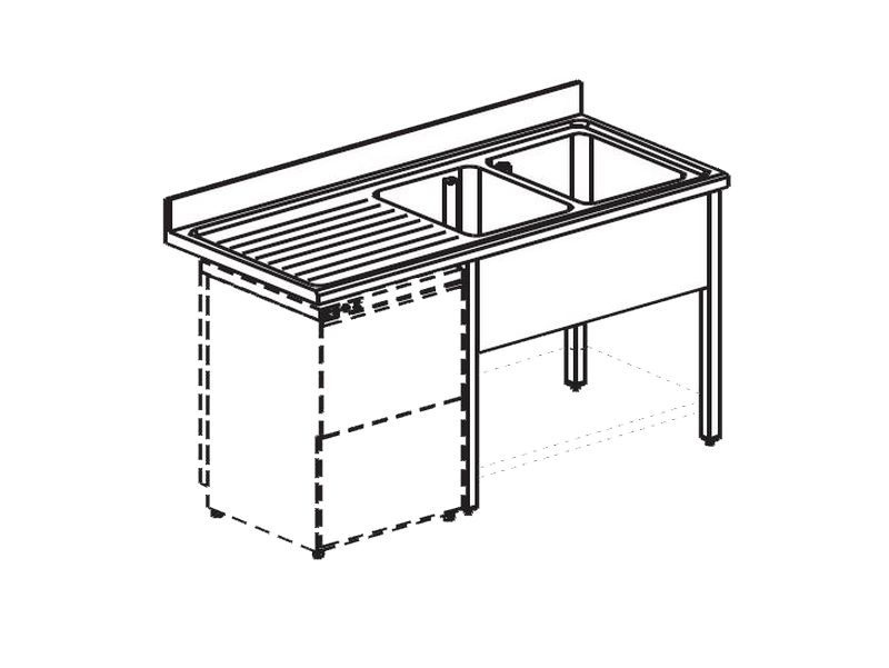 ВАННА МОЕЧНАЯ APACH CHEF LINE L2S197-55LWD
