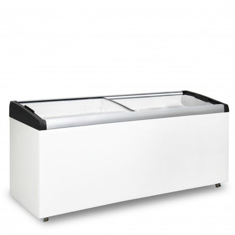 Ларь морозильный с гнутыми раздвижными стеклами Бирюса Б-CF68