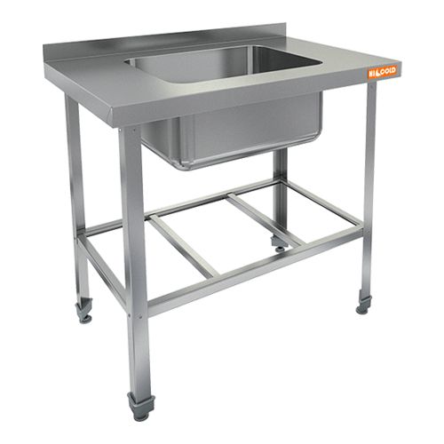НСО1М-9/6БР ЭН стол-моечная ванна, 1 секц. (500х400х250), (нерж.угол.), HICOLD RUS