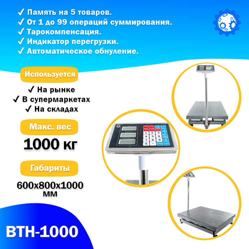 Весы товарные Foodatlas ВТН-1000