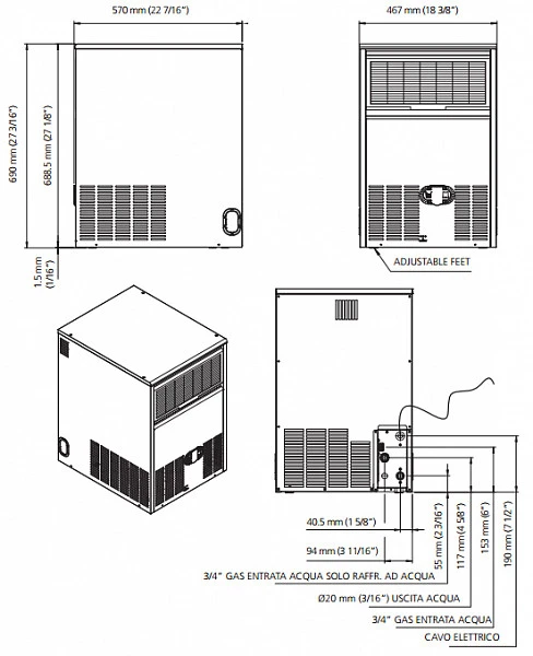 Льдогенератор Bar Line (Scotsman) B 3015 WS