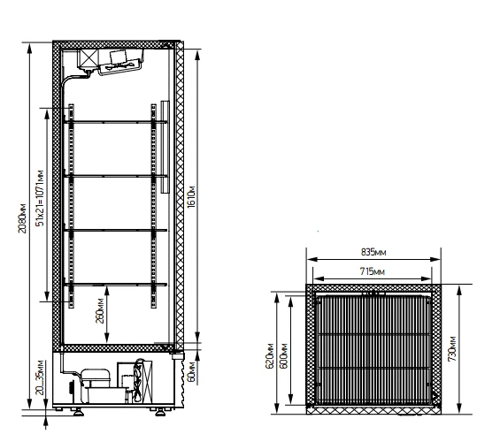 Морозильный шкаф Марихолодмаш Капри 0,7Н