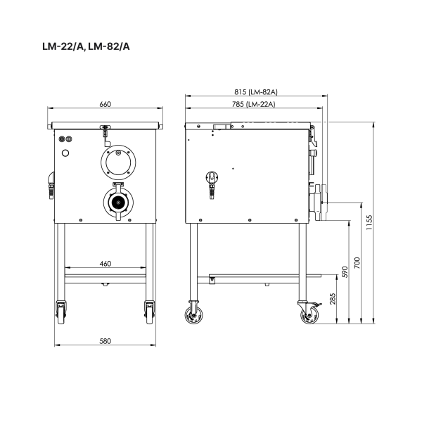 Мясорубка Koneteollisuus (KT) LM-82/A (корпус чугун, шнек нержавеющая сталь)