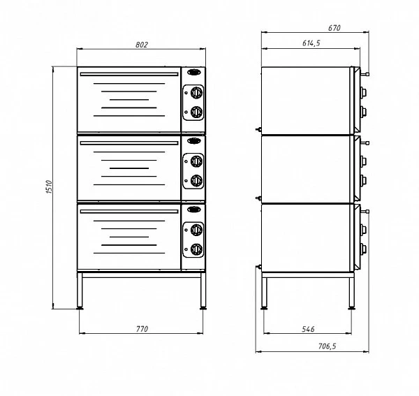 Шкаф жарочный Grill Master ШЖЭ/3 (22303)