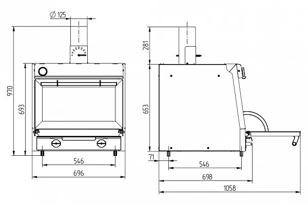Гриль-ростер (хоспер) Vesta DAGRILL 70M