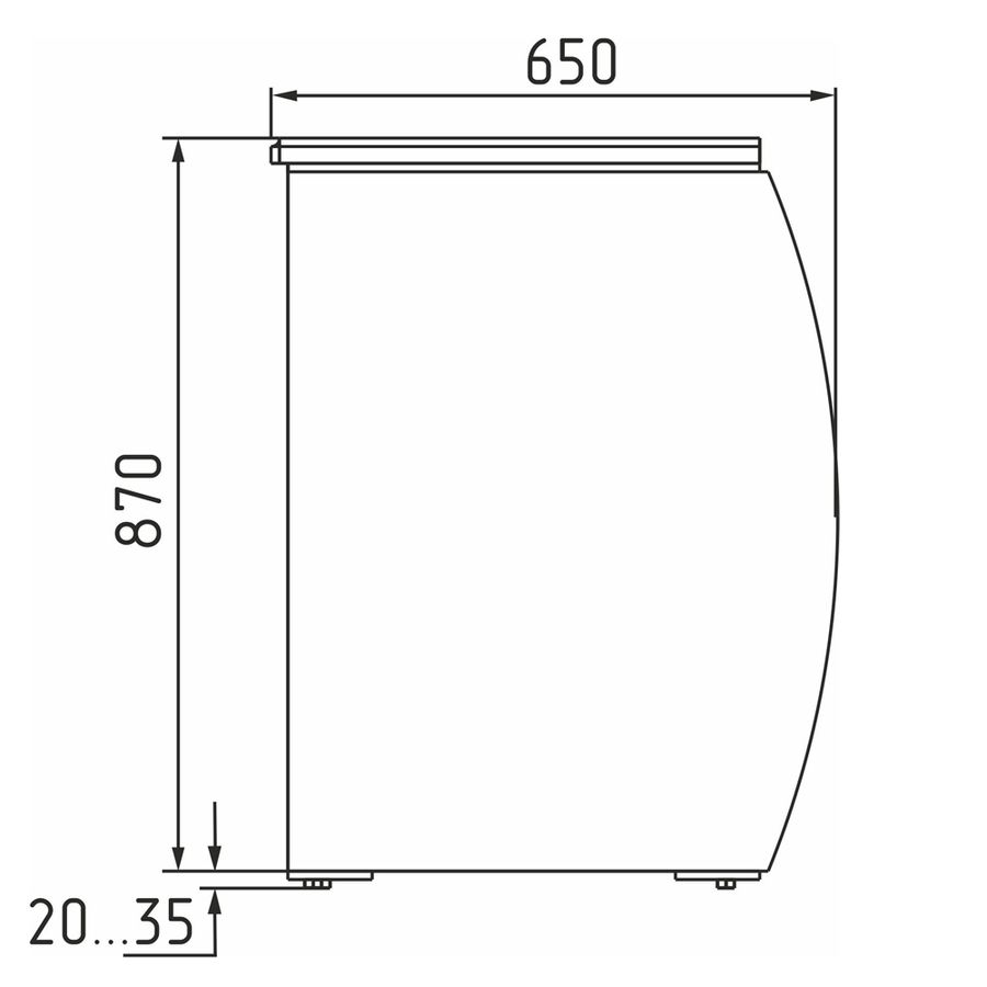 Прилавок Полюс K70 N 0,6-7 Паттерн (0105 Венге)