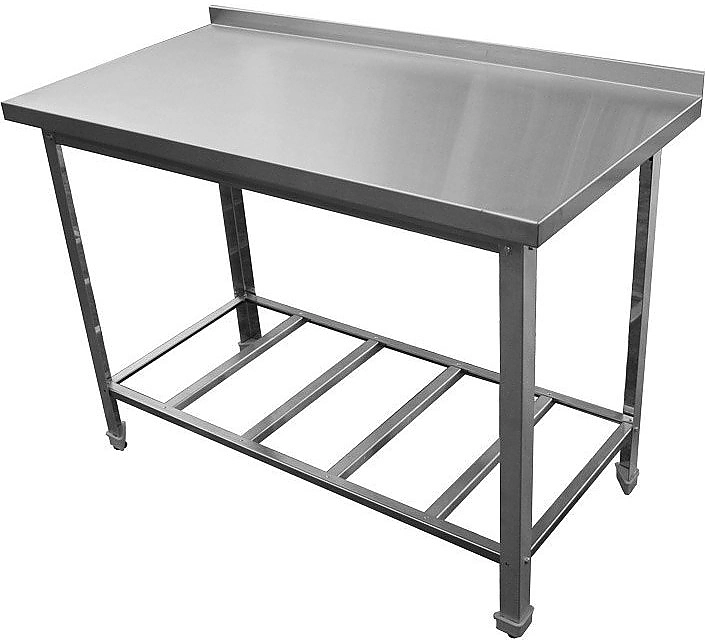 Стол произв. Eksi серии СПБП 1200/600-с ("Стандарт", борт, полка-решетка-1шт., расст. м/у реш.200мм)