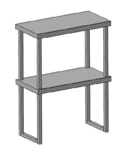 Полка-надстройка к столу GP, ПНн 2/1800/300/800, п (каркас разборный-труба 25*25), 66423