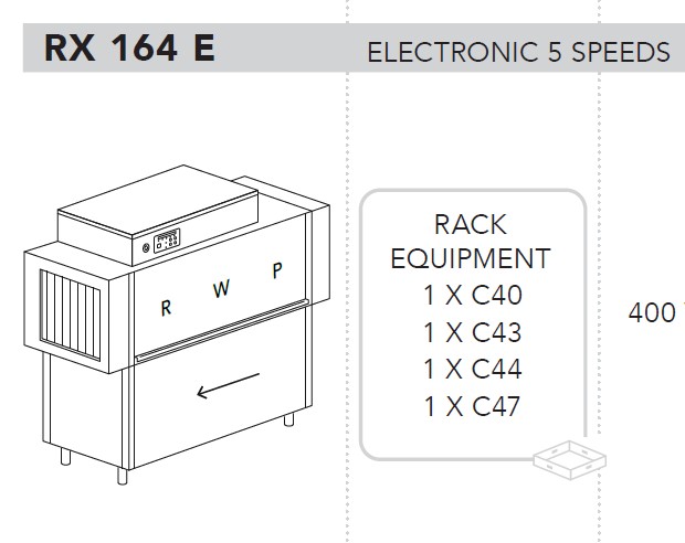 МАШИНА ПОСУДОМОЕЧНАЯ DIHR RX 164 E SX+DDE+XP