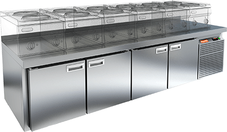 СТОЛ С ОХЛАЖД.ШКАФОМ HICOLD SN 1111/TN LT Sh (R290)
