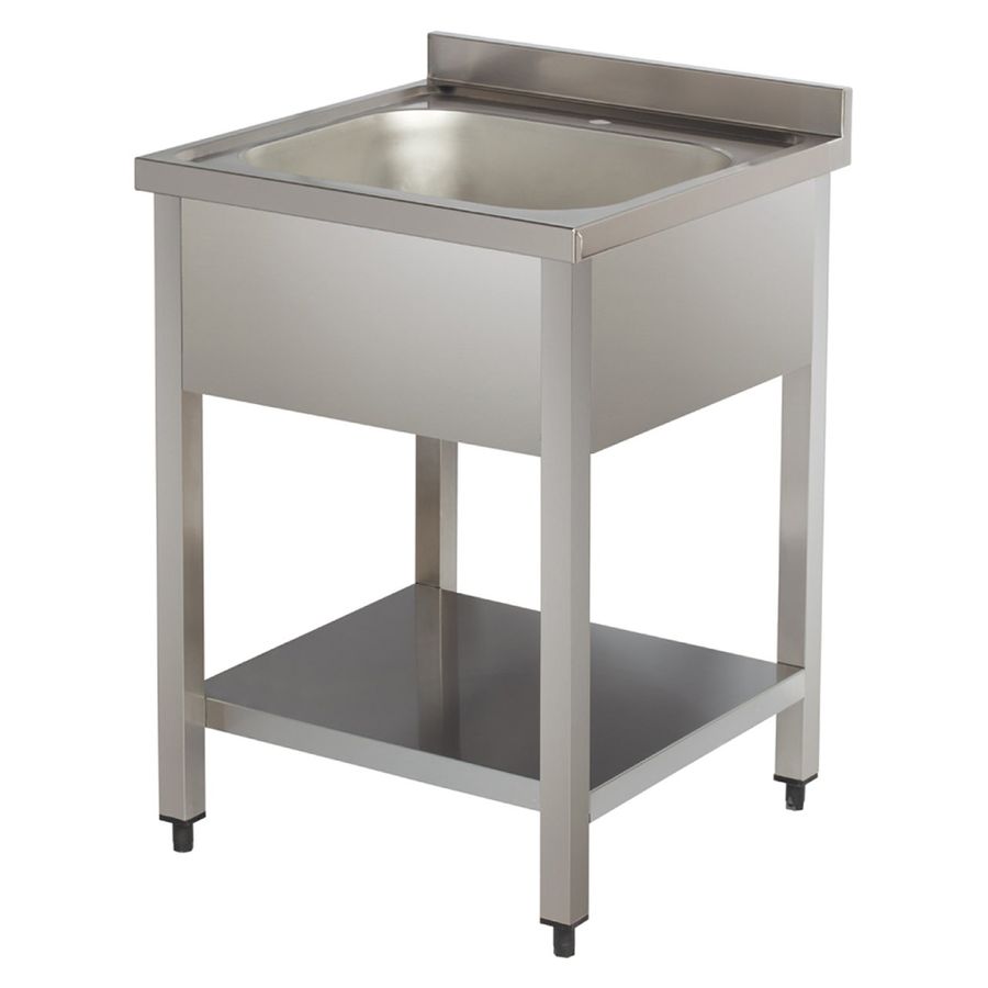 Ванна моечная с бортом нерж.VA-DSA140 600х600х850 мм