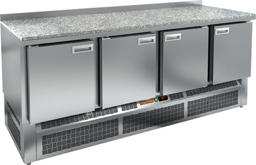 СТОЛ С ОХЛАЖД.ШКАФОМ HICOLD GNE1111/TN КАМЕНЬ