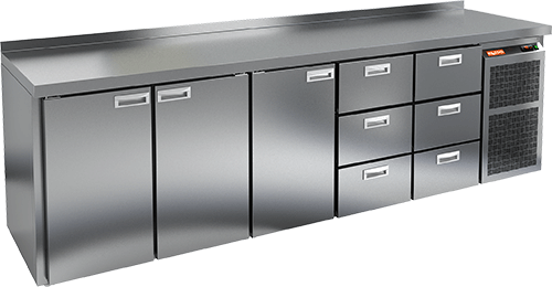 СТОЛ С МОРОЗИЛЬНЫМ ШКАФОМ HICOLD SN 11133 BR2 BT (R290)