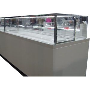 Витрина тепловая напольная Финист Maria Mw-21-9 фасады МДФ белые