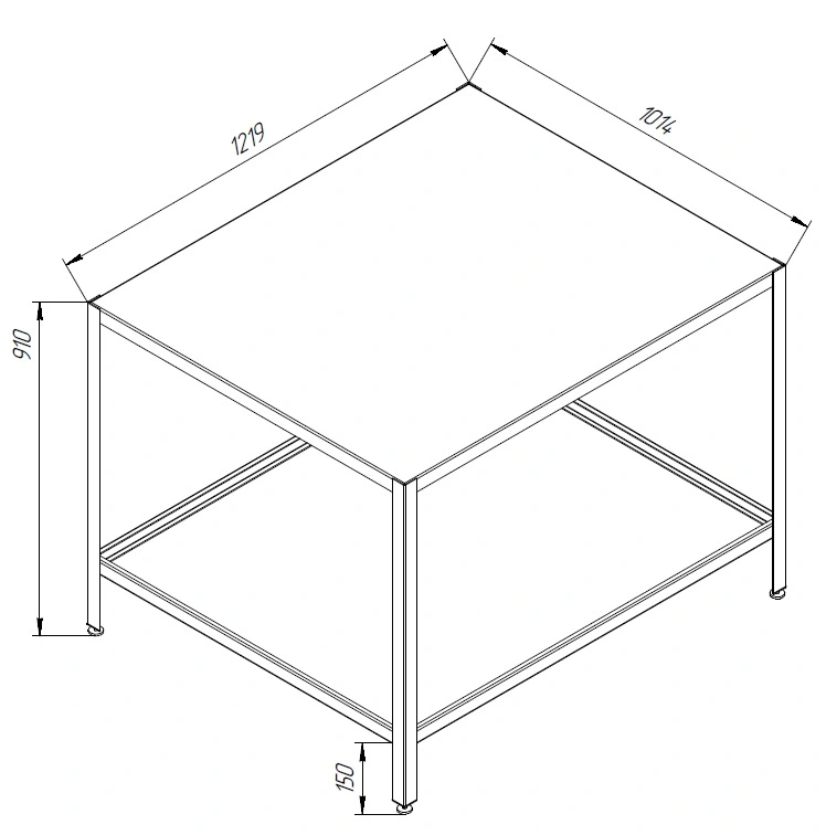 Подставка под печь для пиццы WLBake серии WellPizza, SWP-6 1014/1219/910