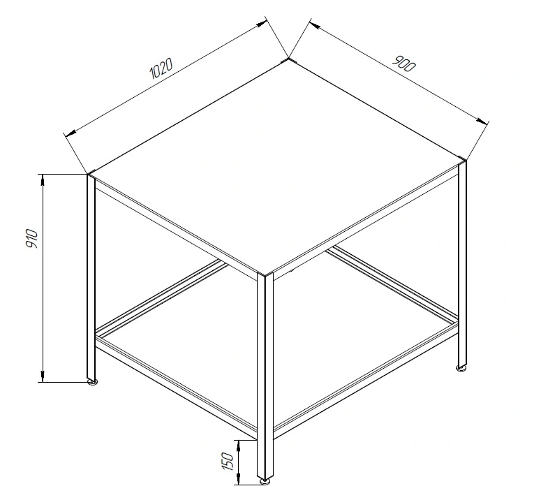 Подставка под печь для пиццы WLBake серии WellPizza, SWPB-6 900/1020/910
