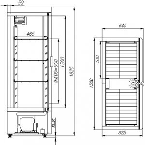 Шкаф холодильный ПОЛЮС ШХ-0,8 Полюс
