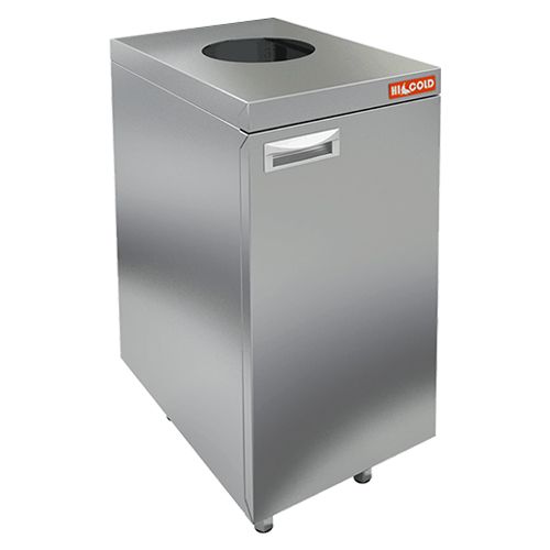 НБМДСО-4/5Б (+100 мм столешн.) модуль барный с бортом для сбора отходов, 400х600х850мм, HICOLD RUS