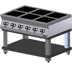 Плита индукционная тип ПИ, модель ПИ69П–5,0 без воздуховода, на крашеной подставке