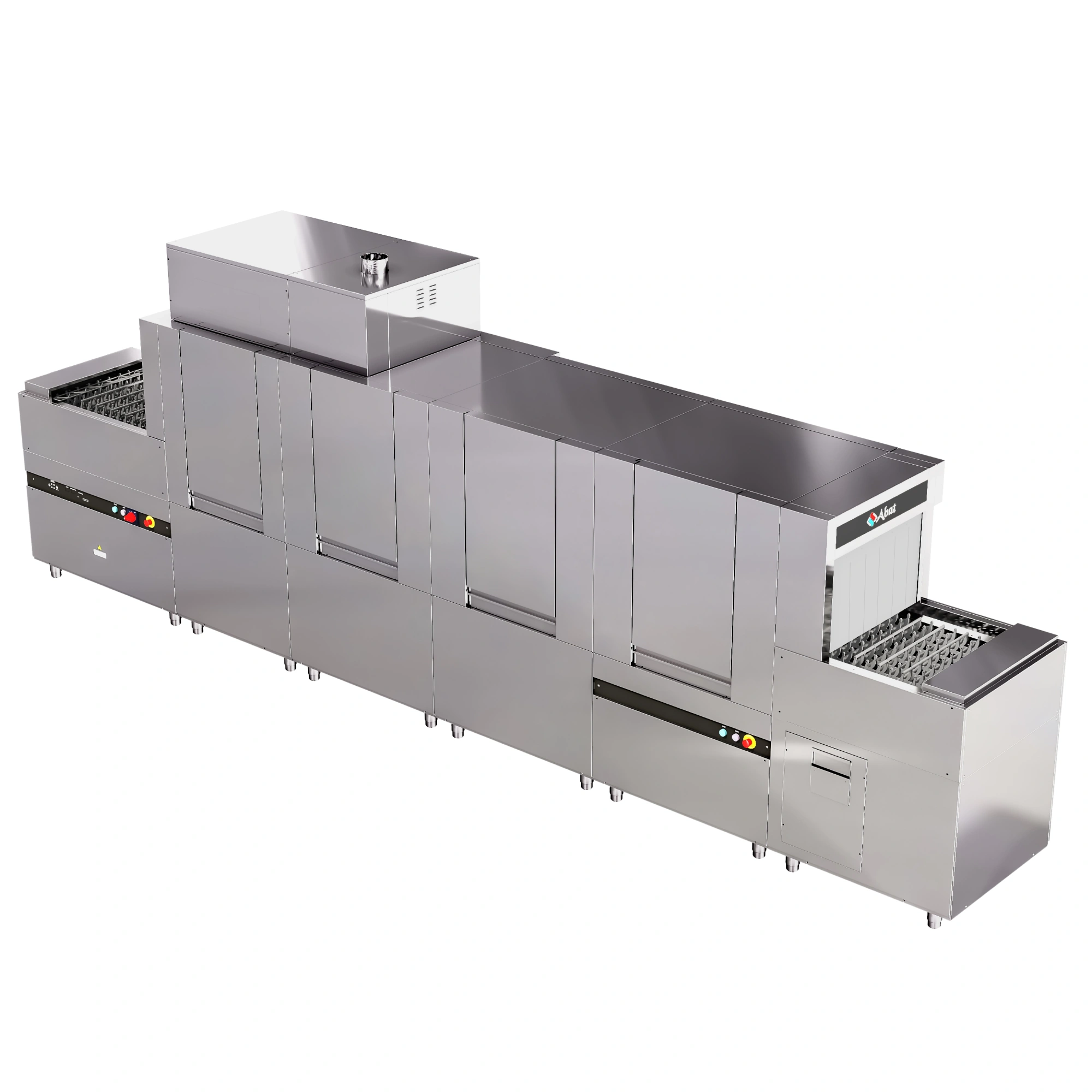 Машина посудомоечная туннельная МПТ-3000К с пальчиковым конвейером левая