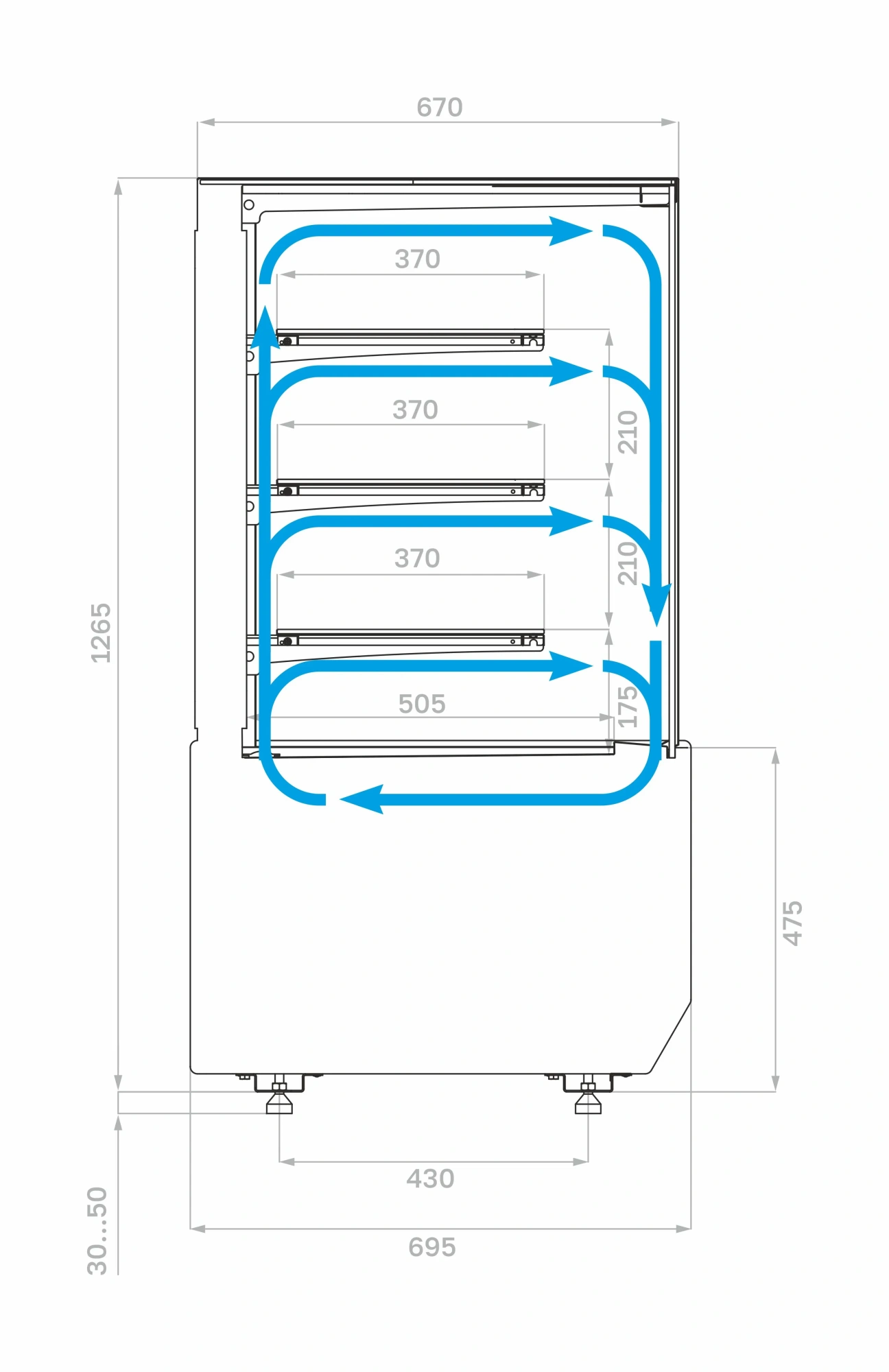 Витрина холодильная серии KC70 VM 0,9-1 LIGHT (версия 2.0) (9005)