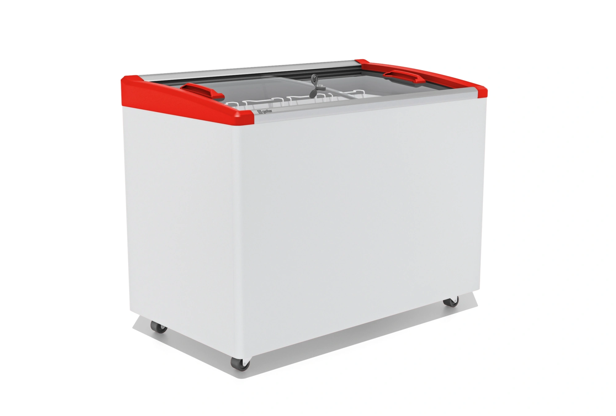 Морозильник горизонтальный т.м. GELLAR серия ELEGANCE, модель FG 350 E (красный)